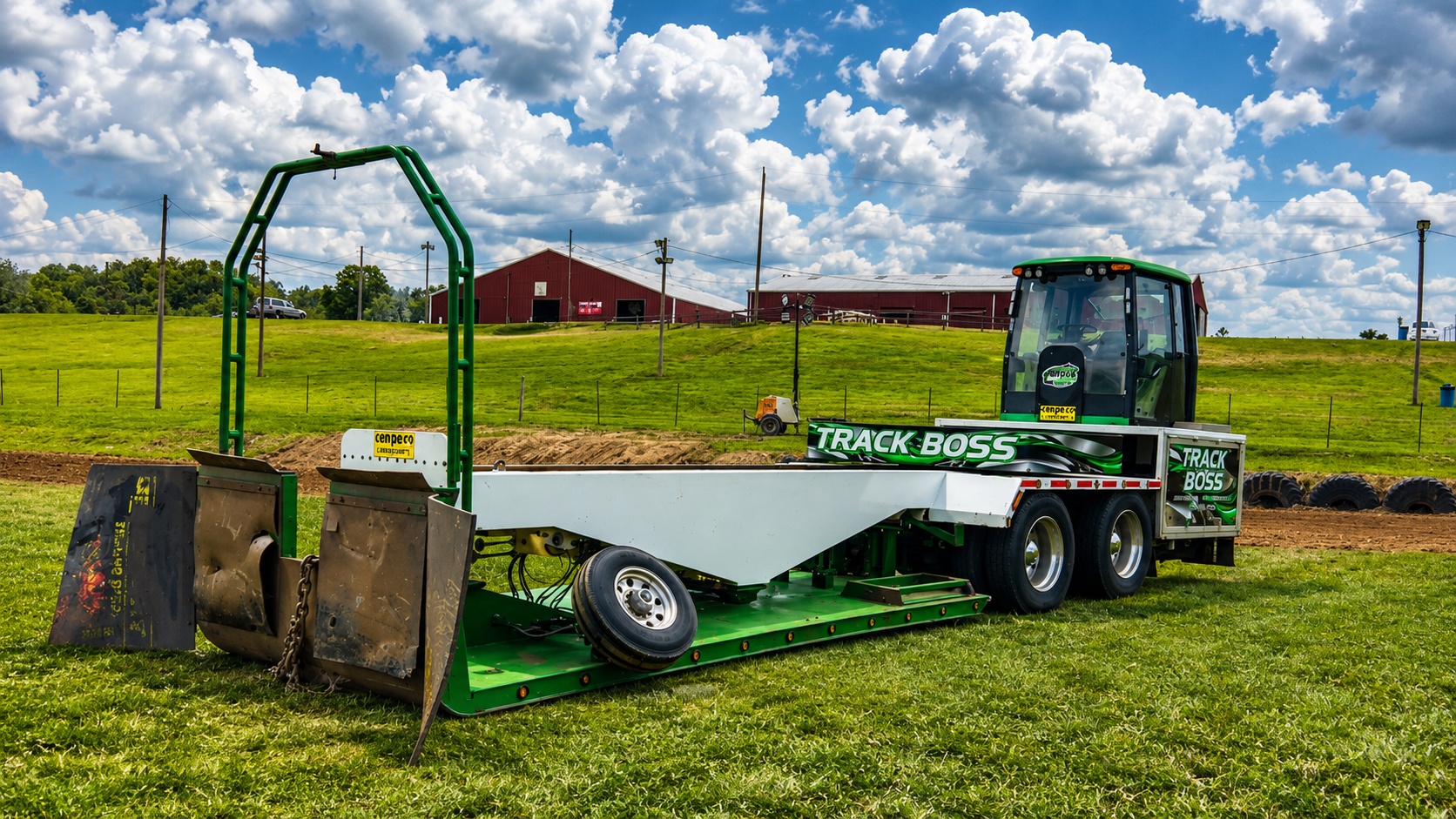 Track Boss pulling sled